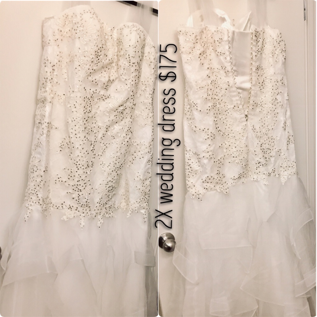 Beautiful White Fluffy Tail Wedding Dress